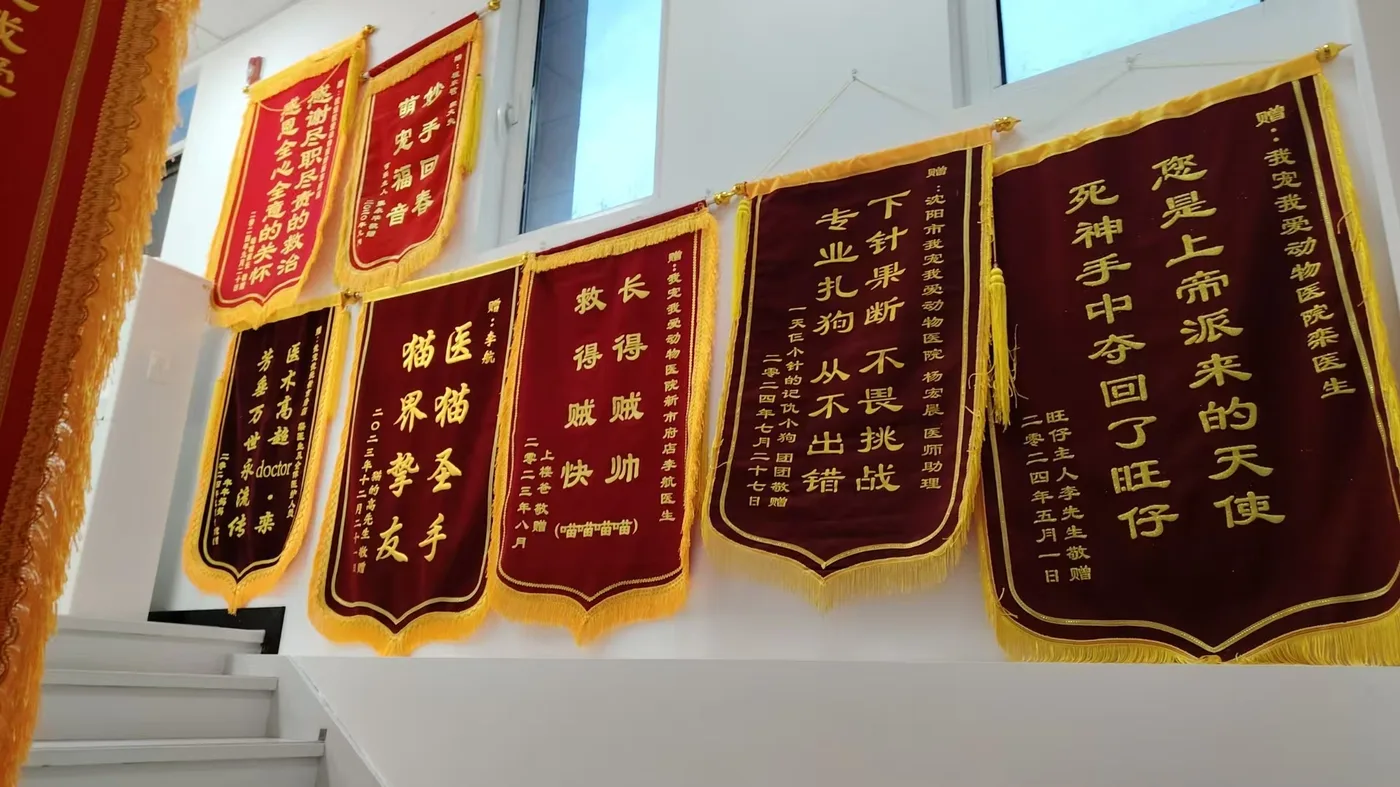 新市府店锦旗墙照片